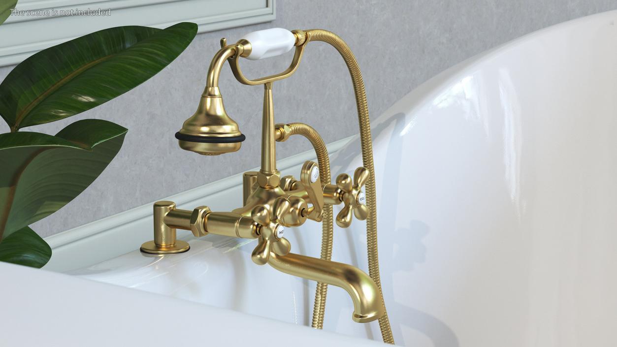 3D model Classic Shower Mixer Gold