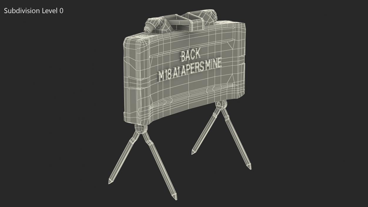 M18A1 Claymore Anti Personnel Mine 3D model