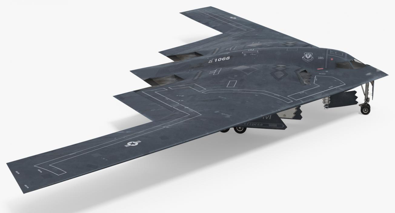 Stealth Bomber B-2 Spirit Rigged 3D