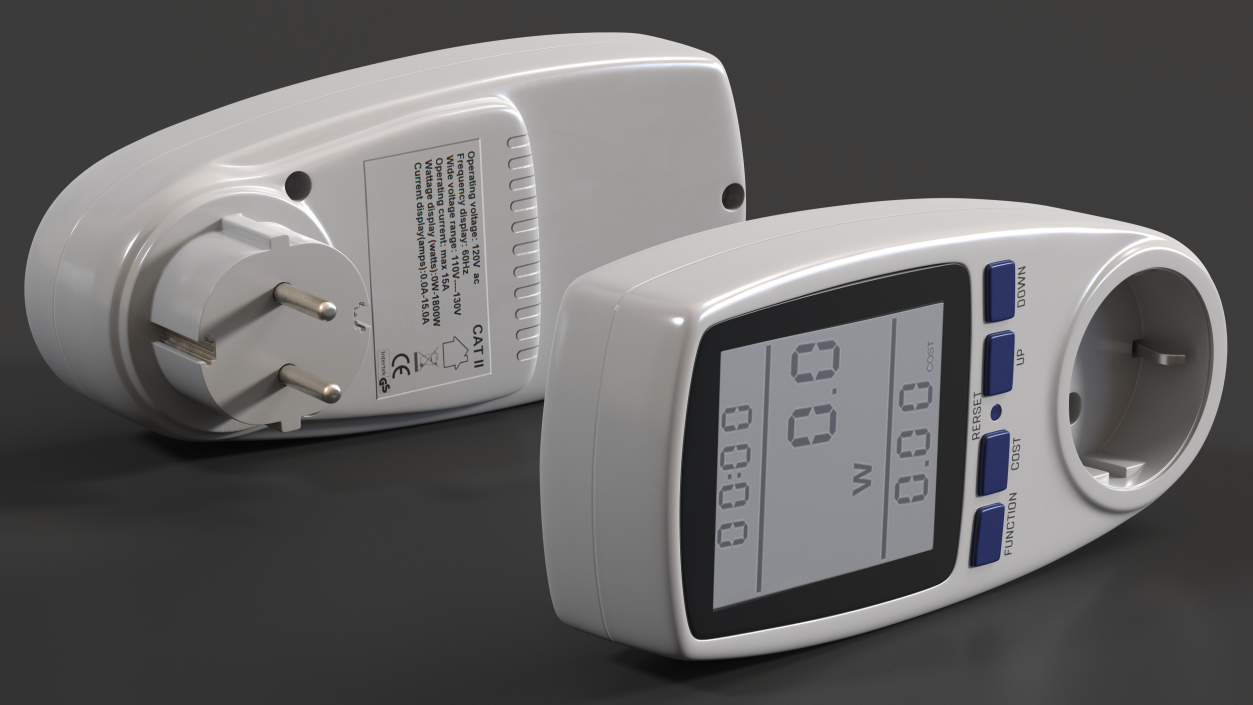 3D Electricity Usage Monitor EU Plug model