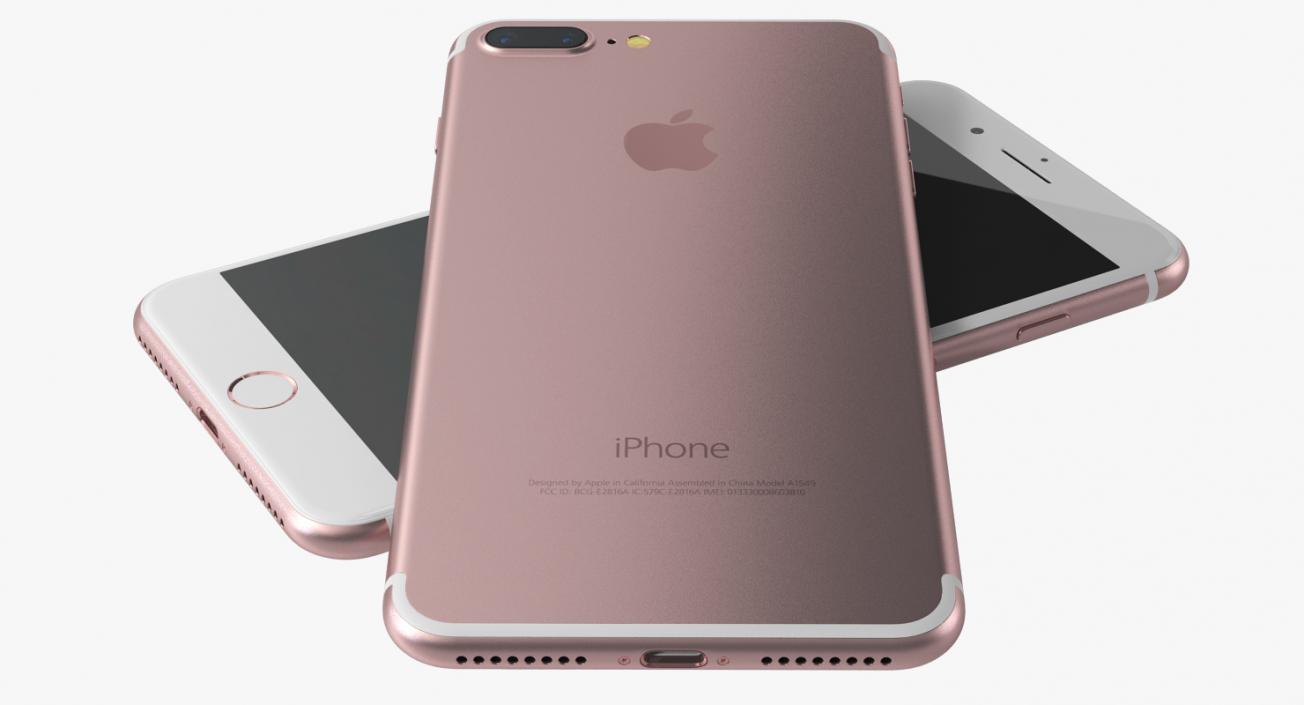 Apple IPhone 7 Plus Rose Gold 3D model