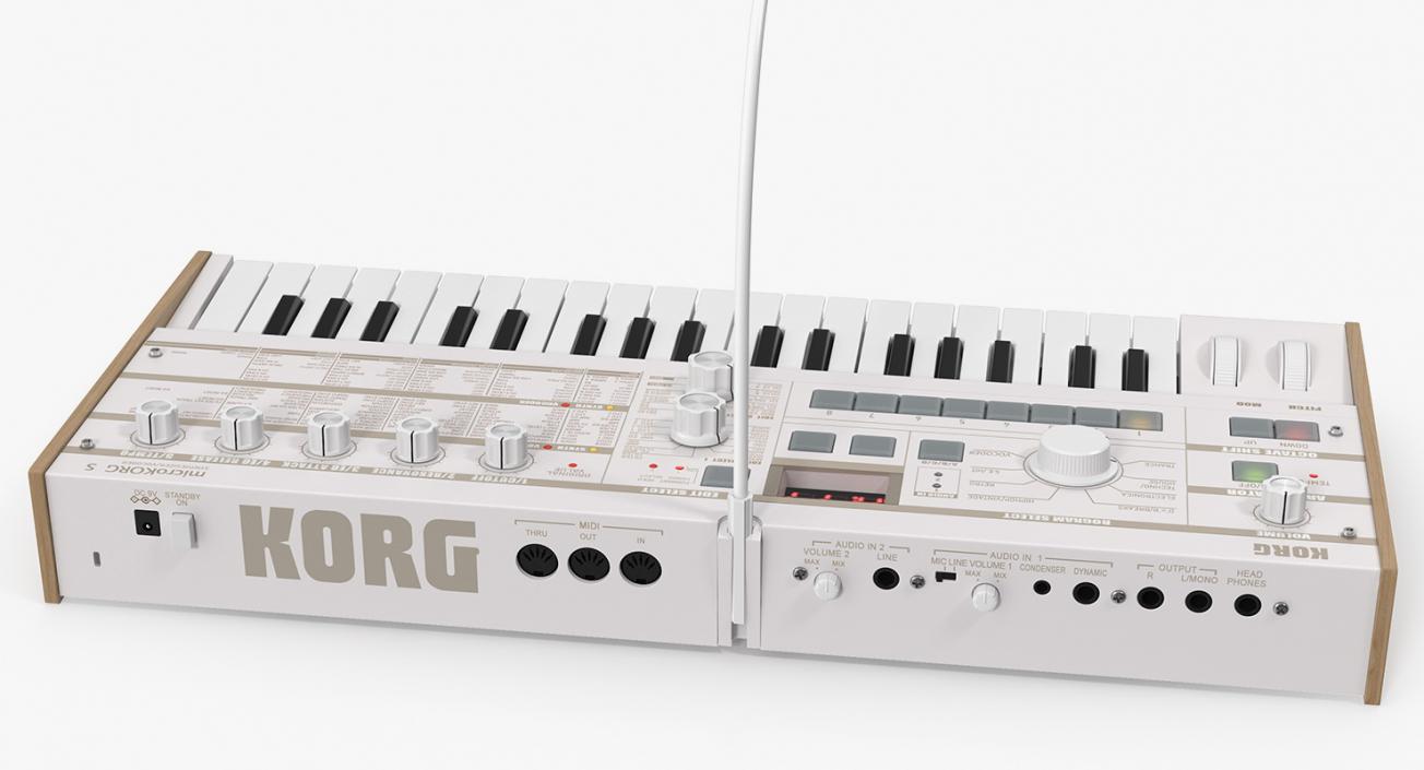 3D Korg MicroKORG Synthesizer and Vocoder model