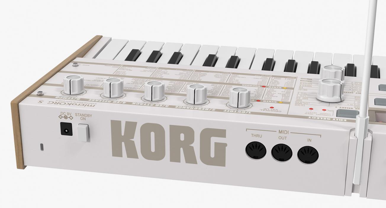 3D Korg MicroKORG Synthesizer and Vocoder model