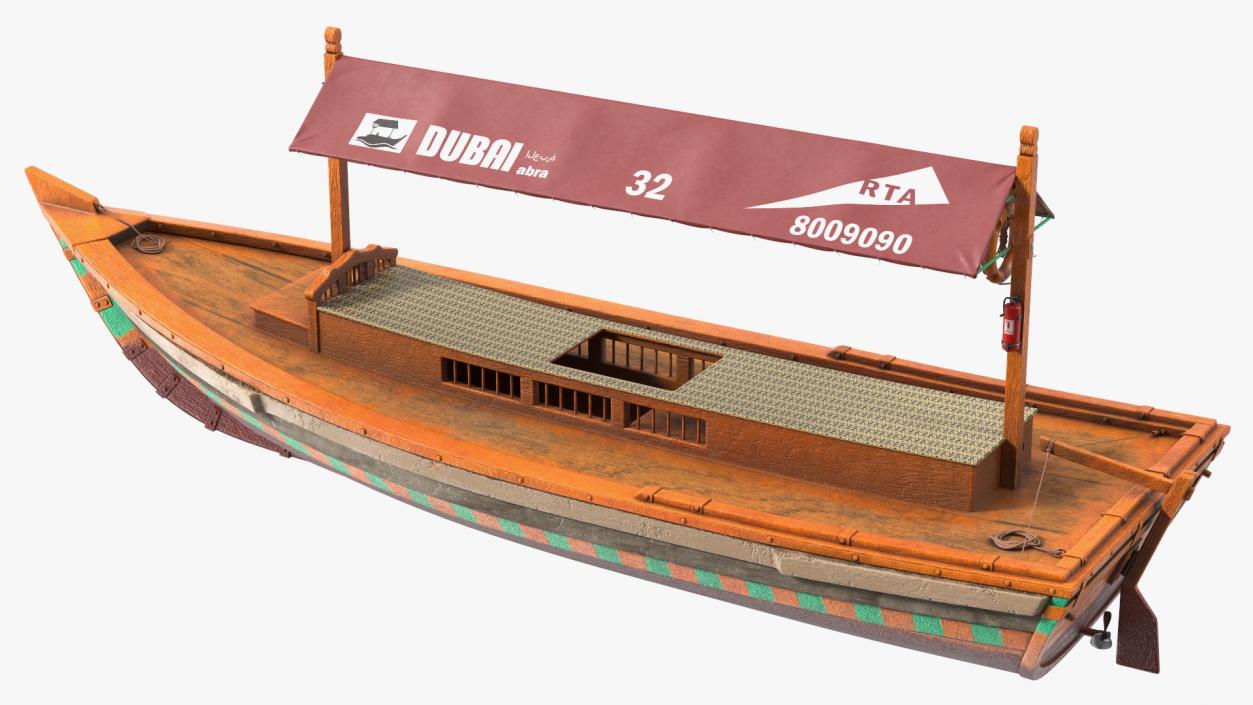 Dubai Abra Boat Old 3D model