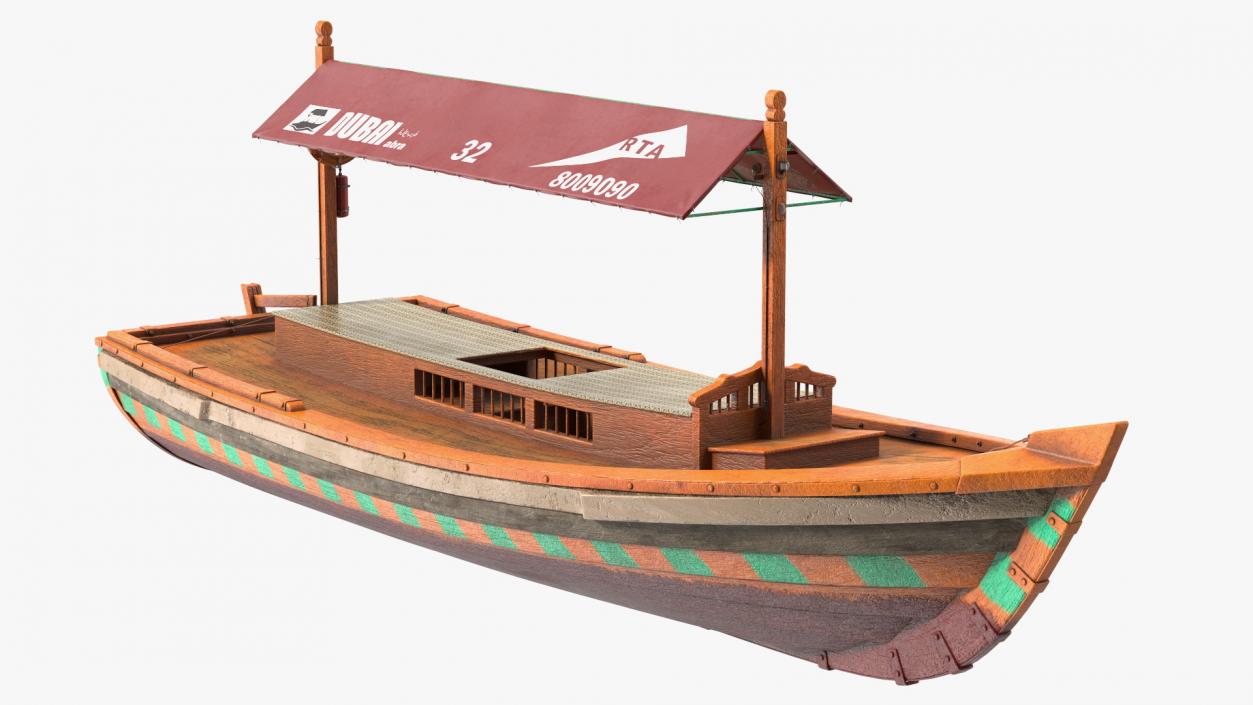 Dubai Abra Boat Old 3D model