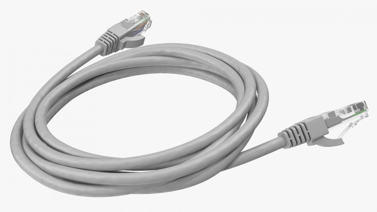 3D RJ45 Cable White