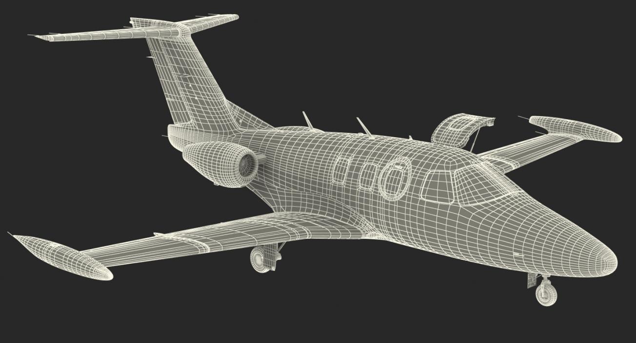 3D Very Light Jet Eclipse 550 Rigged model