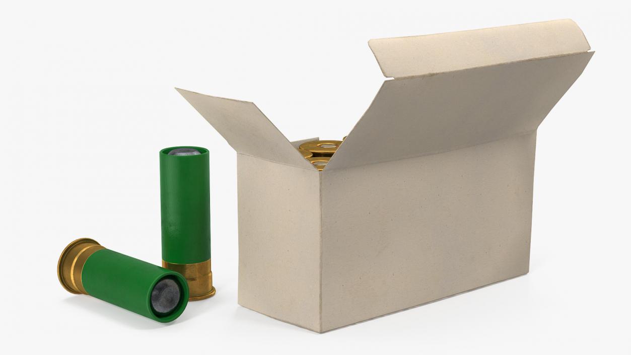 3D model Box of 16 Gauge Shotgun Shells