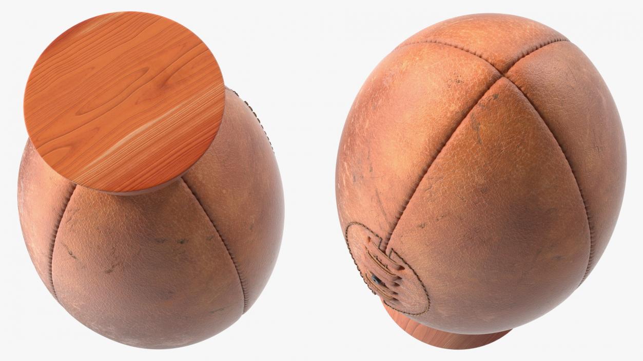 3D model Vintage Rugby Ball With Kicking Tee