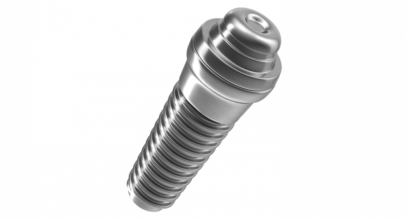 3D Dental Implant Screw and Abutment model