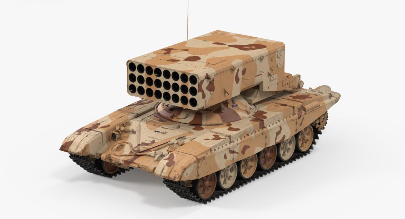 3D model Heavy Fire Throwing TOS-1A System Desert