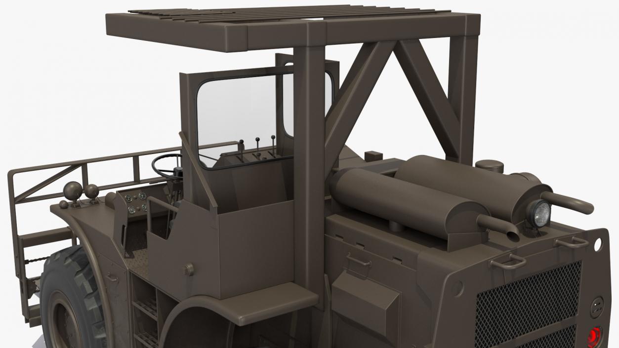 Military Forklift Rigged 3D model