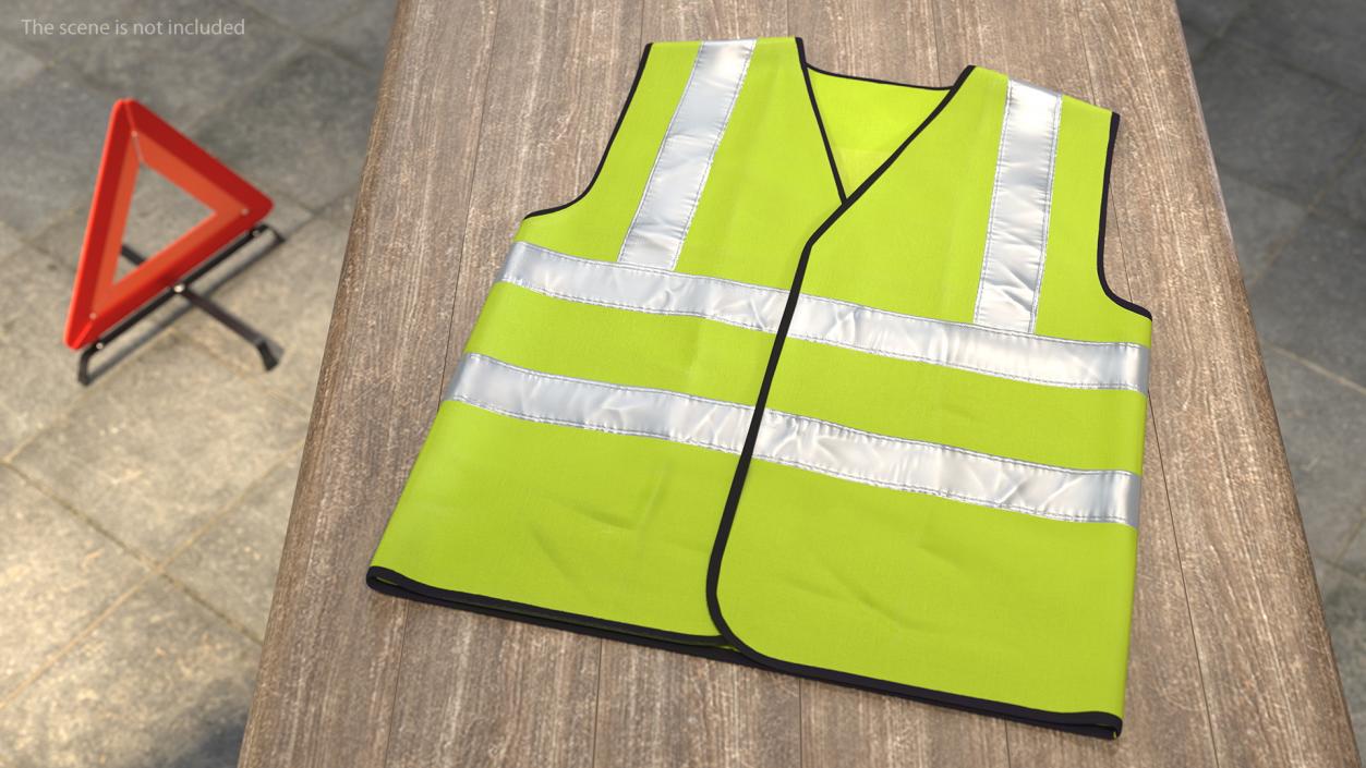3D model Yellow Hi Vis Safety Vest