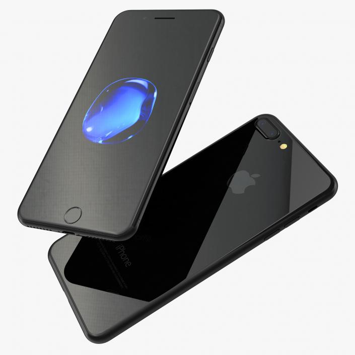 3D IPhone 7 Plus Jet Black model