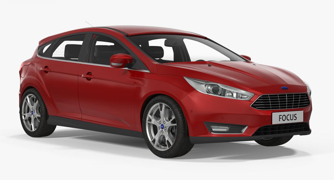 Ford Focus Hatchback 2015 Rigged 3D