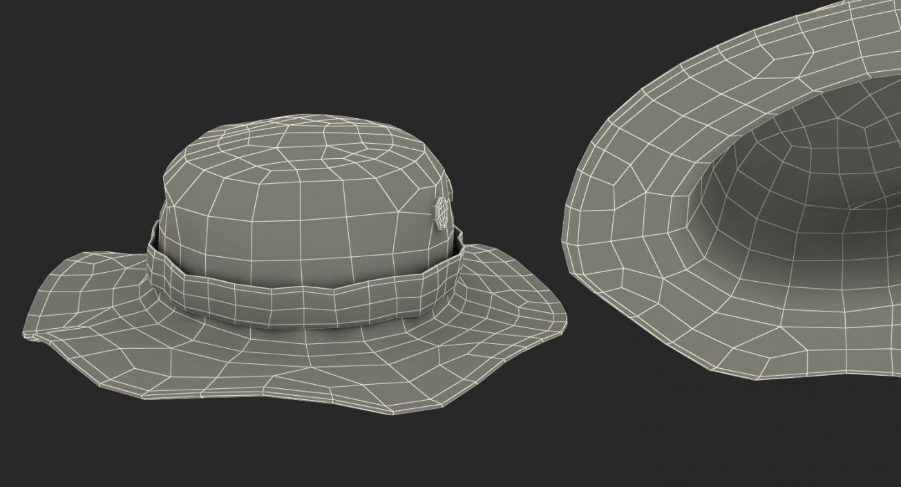 3D US Army Boonie Camo Hat model