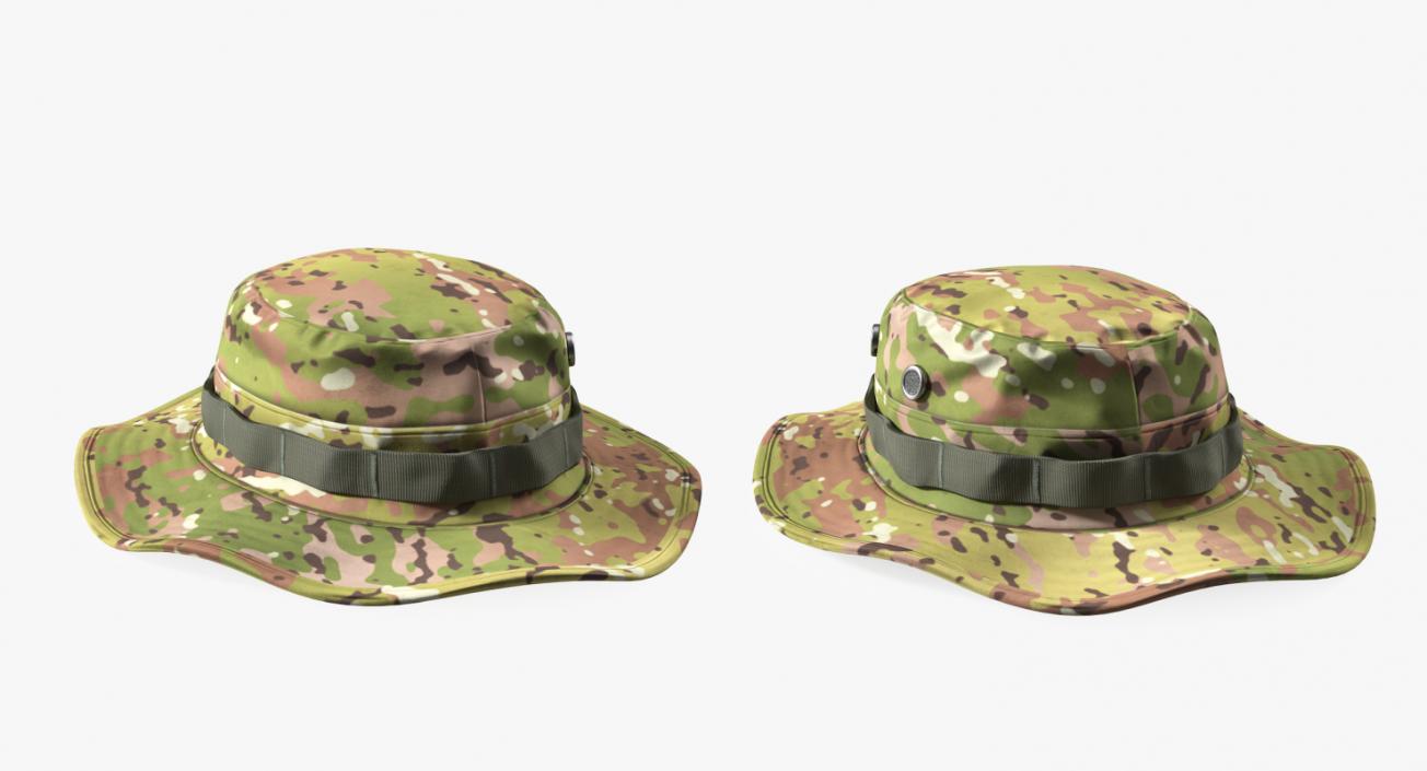 3D US Army Boonie Camo Hat model