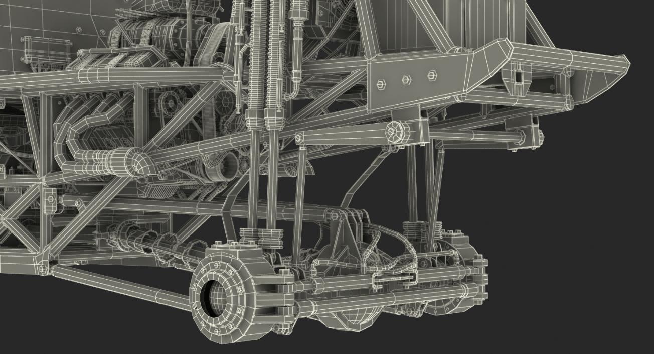 3D Monster Truck Bigfoot Frame and Engine model