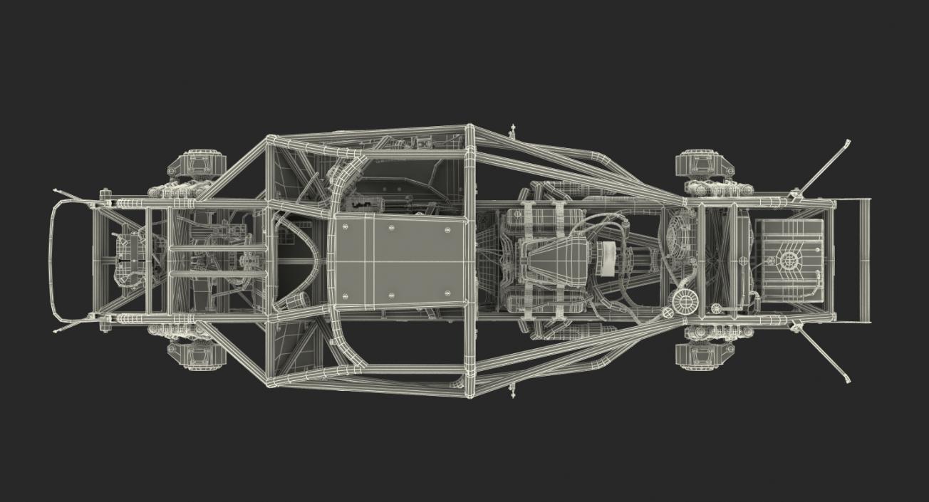 3D Monster Truck Bigfoot Frame and Engine model