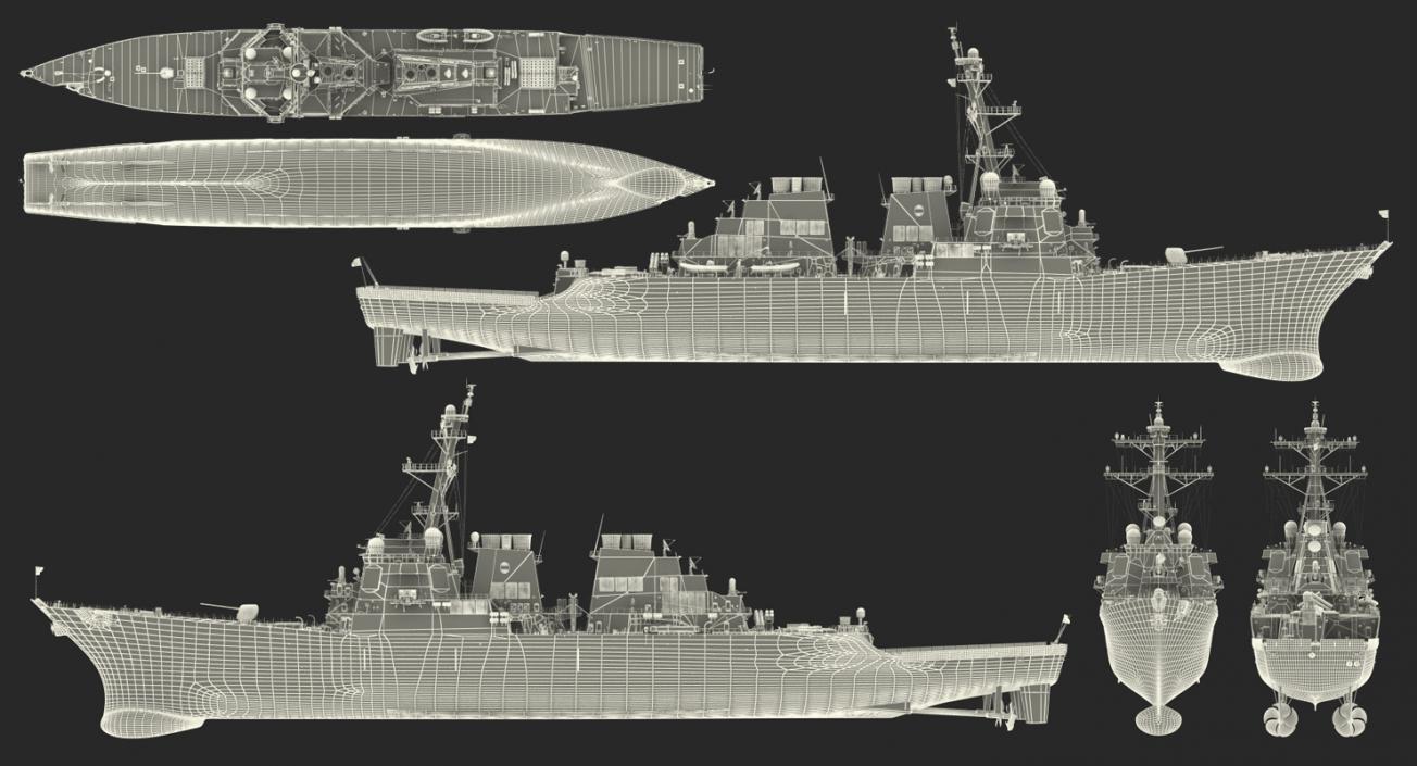 3D Arleigh Burke Destroyer Decatur DDG-73 model