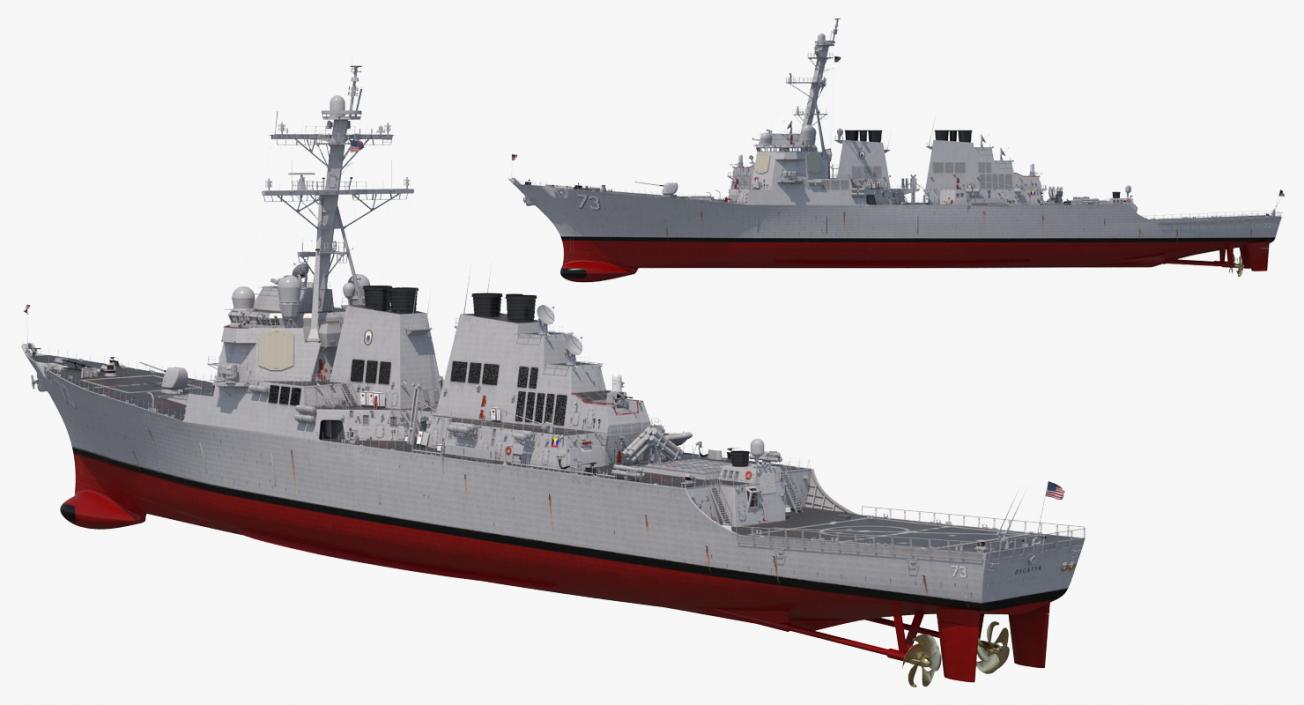 3D Arleigh Burke Destroyer Decatur DDG-73 model