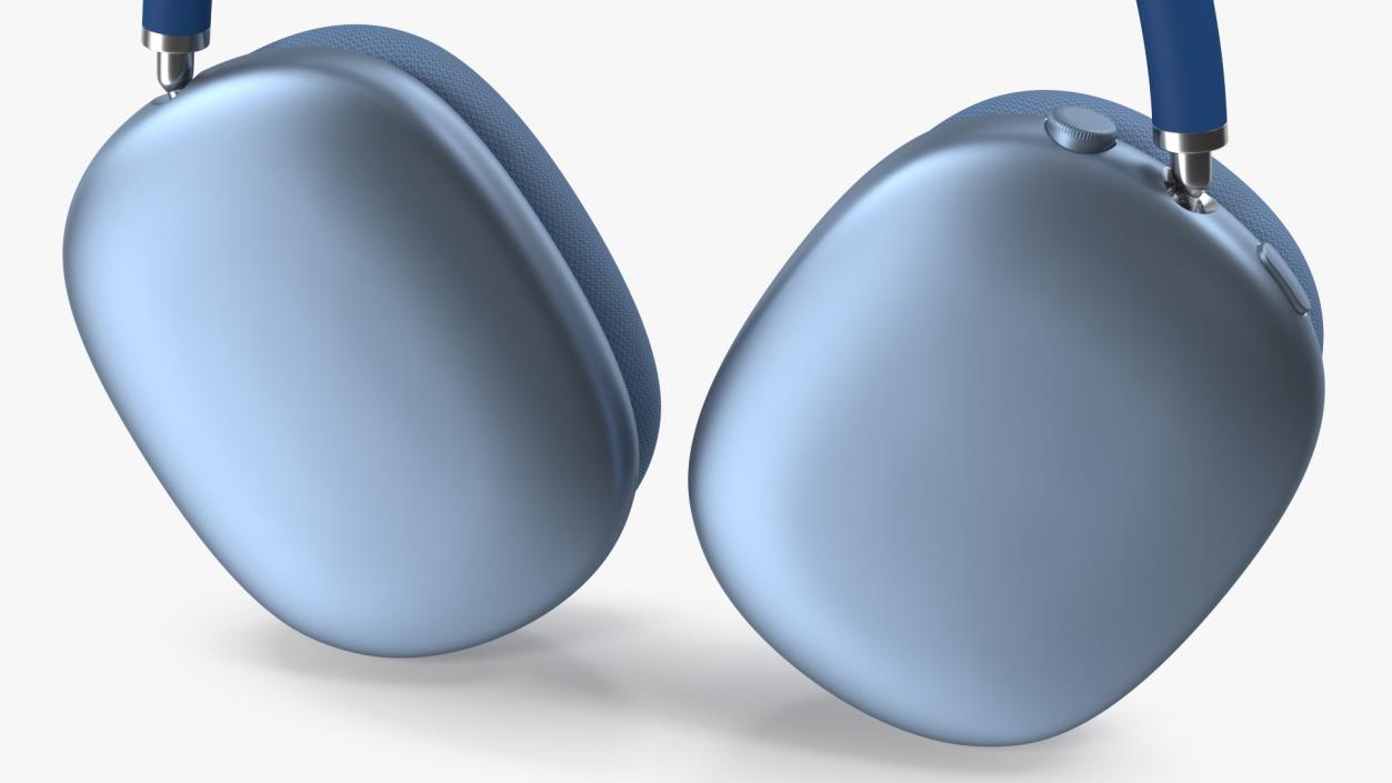 3D model Sky Blue AirPods Max with Case