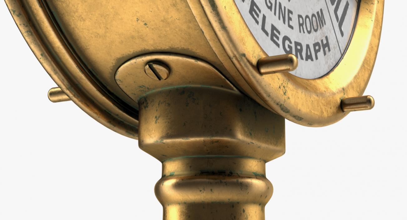 3D model Vintage Brass Engine Room Telegraph