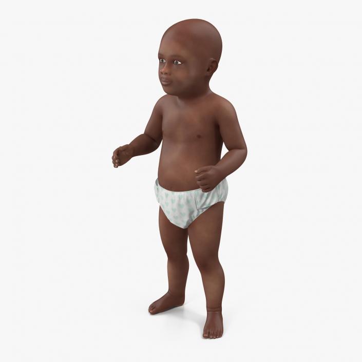 3D model African American Baby Standing