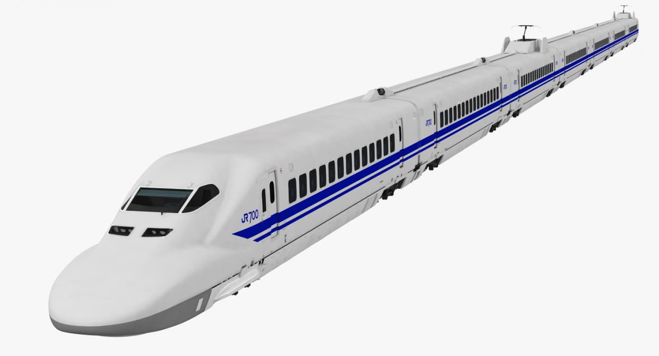 3D model Bullet Train JR700 Japan Railways Rigged