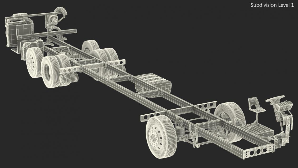 Volvo 9900 Bus Chassis Rigged 3D model
