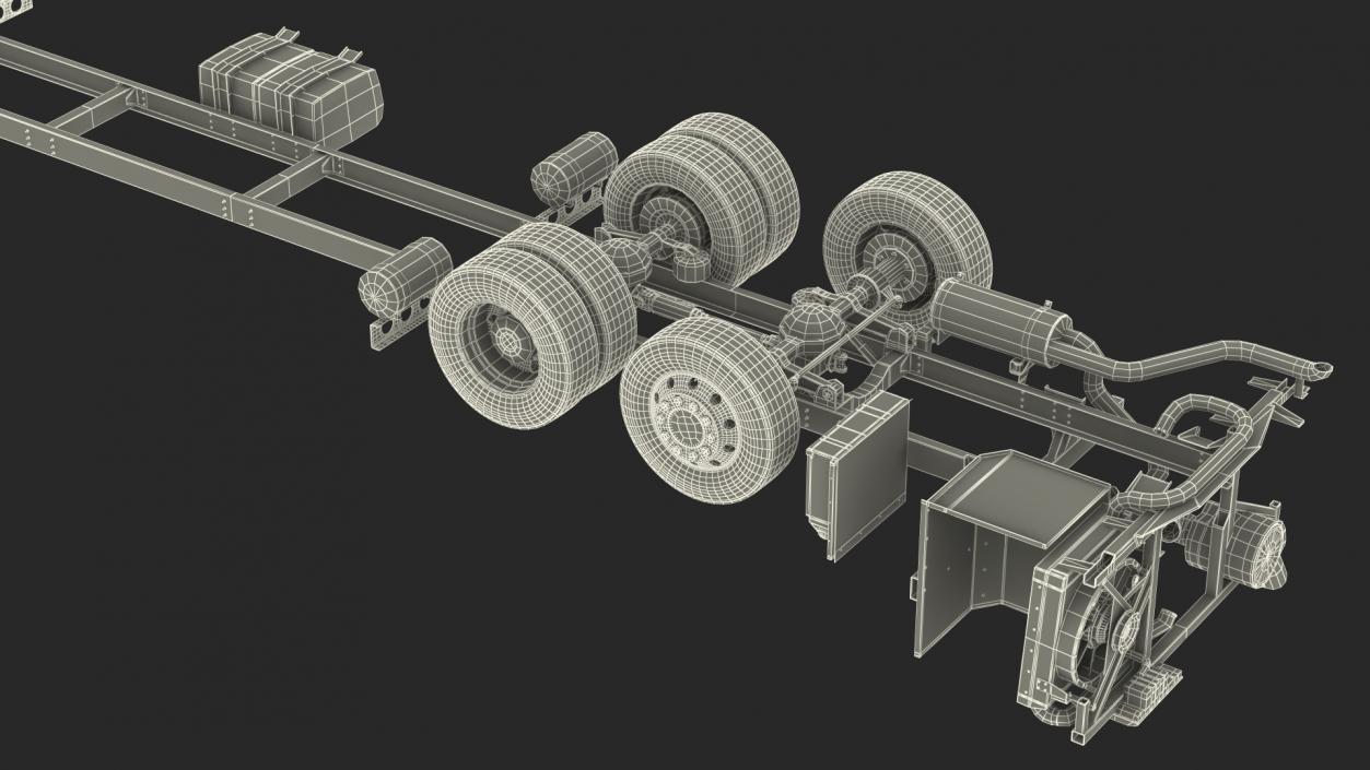 Volvo 9900 Bus Chassis Rigged 3D model