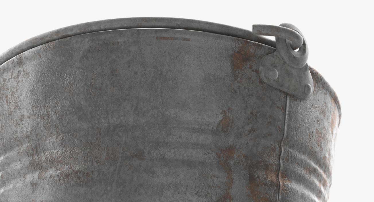 3D Old Metal Bucket