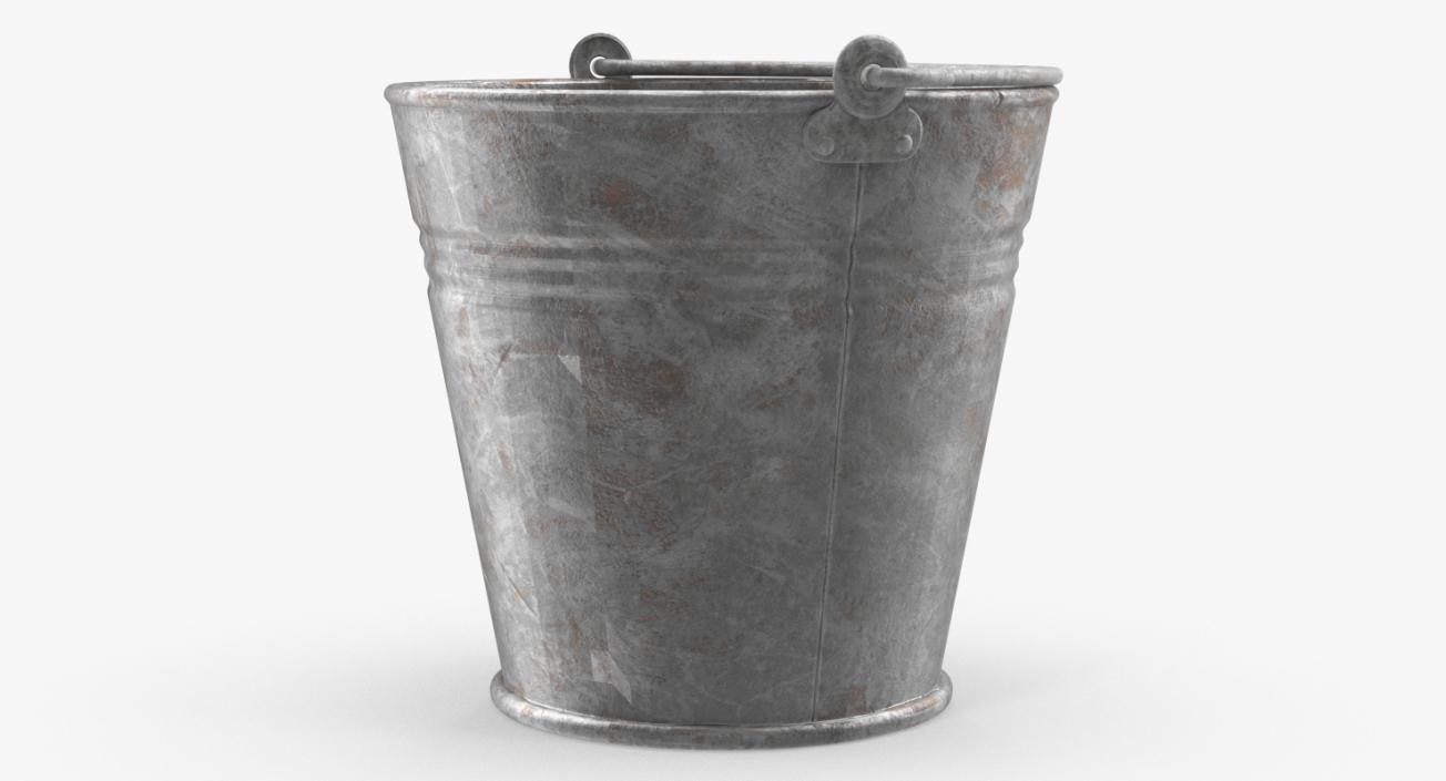 3D Old Metal Bucket