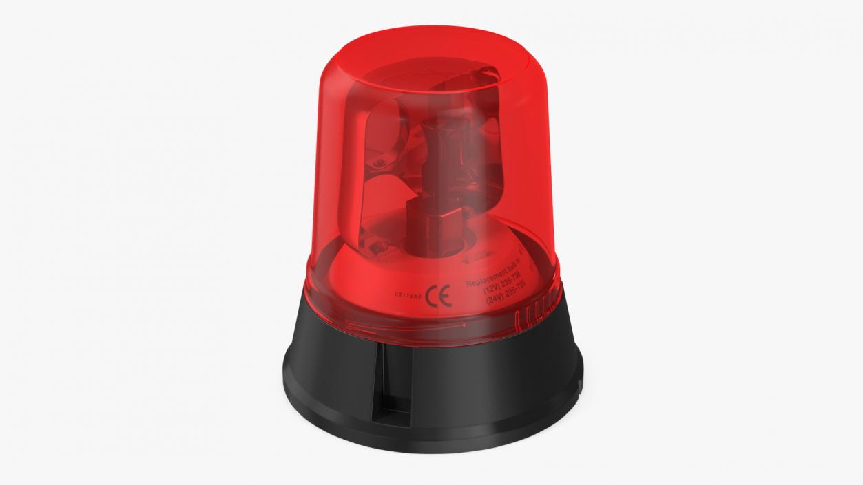 3D Flashing Rotating Beacon Red model
