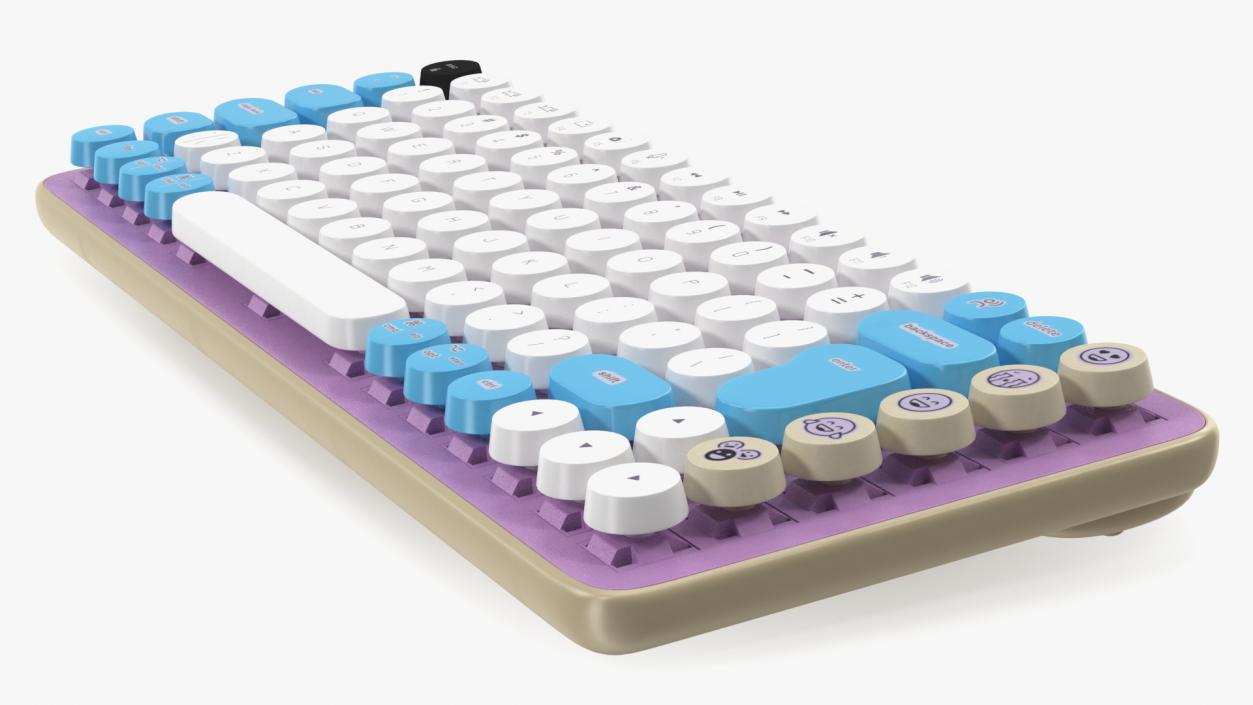 3D model Mechanical Keyboard with Emoji Keys