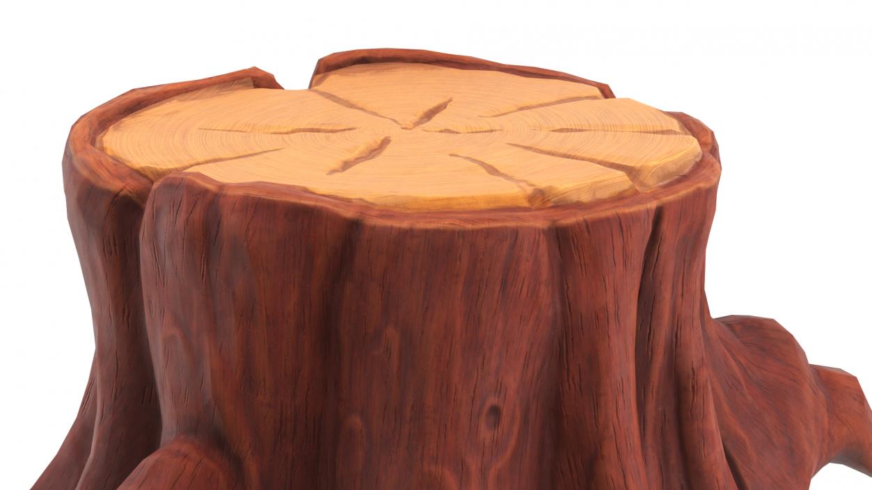 Stylized Tree Stump 3D model