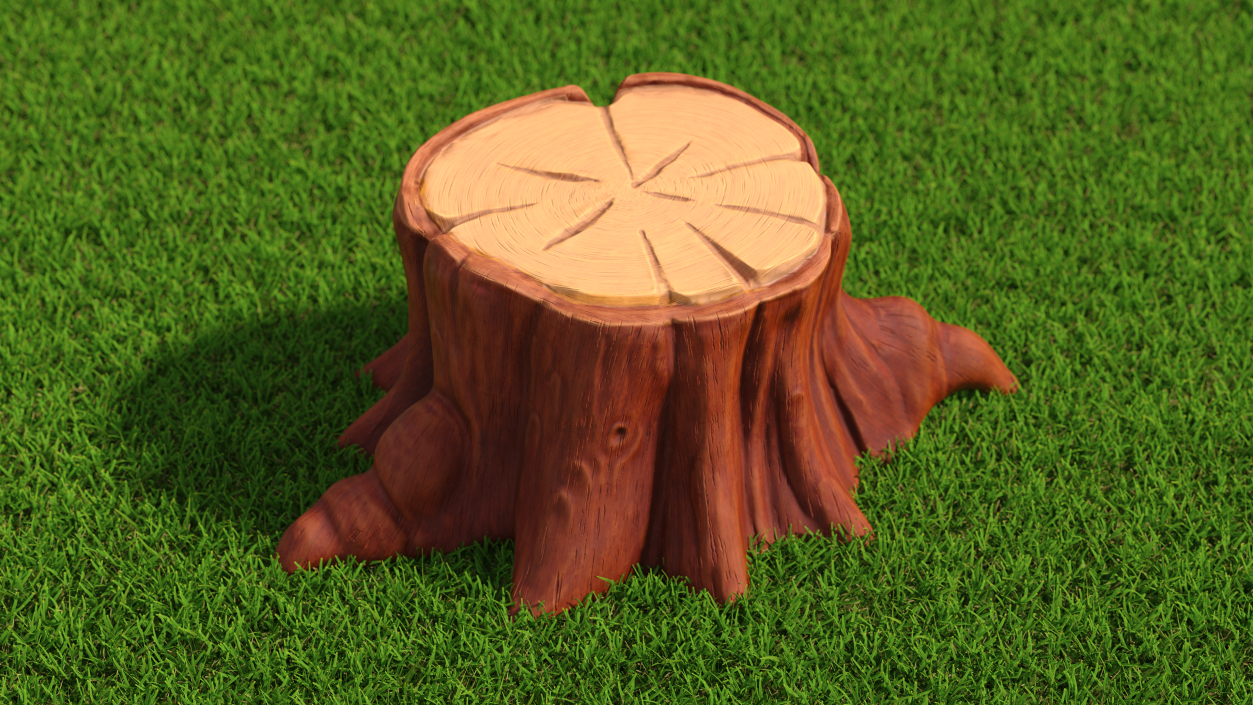Stylized Tree Stump 3D model