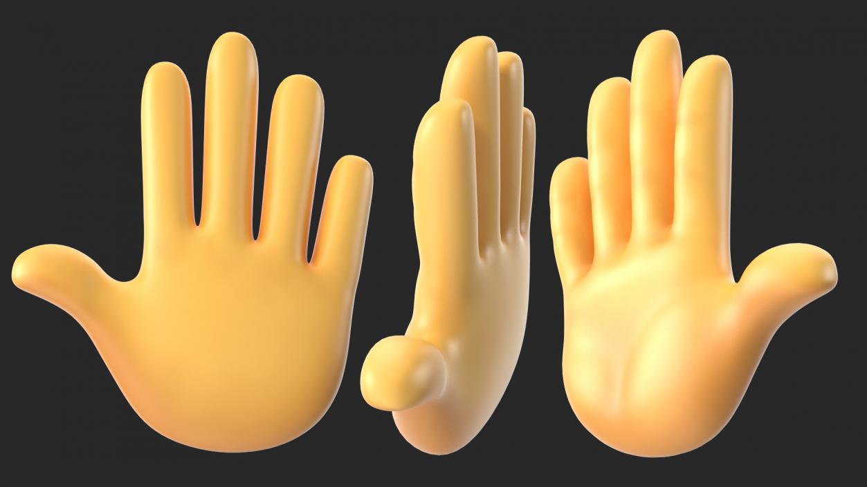Raised Hand Emoji 3D