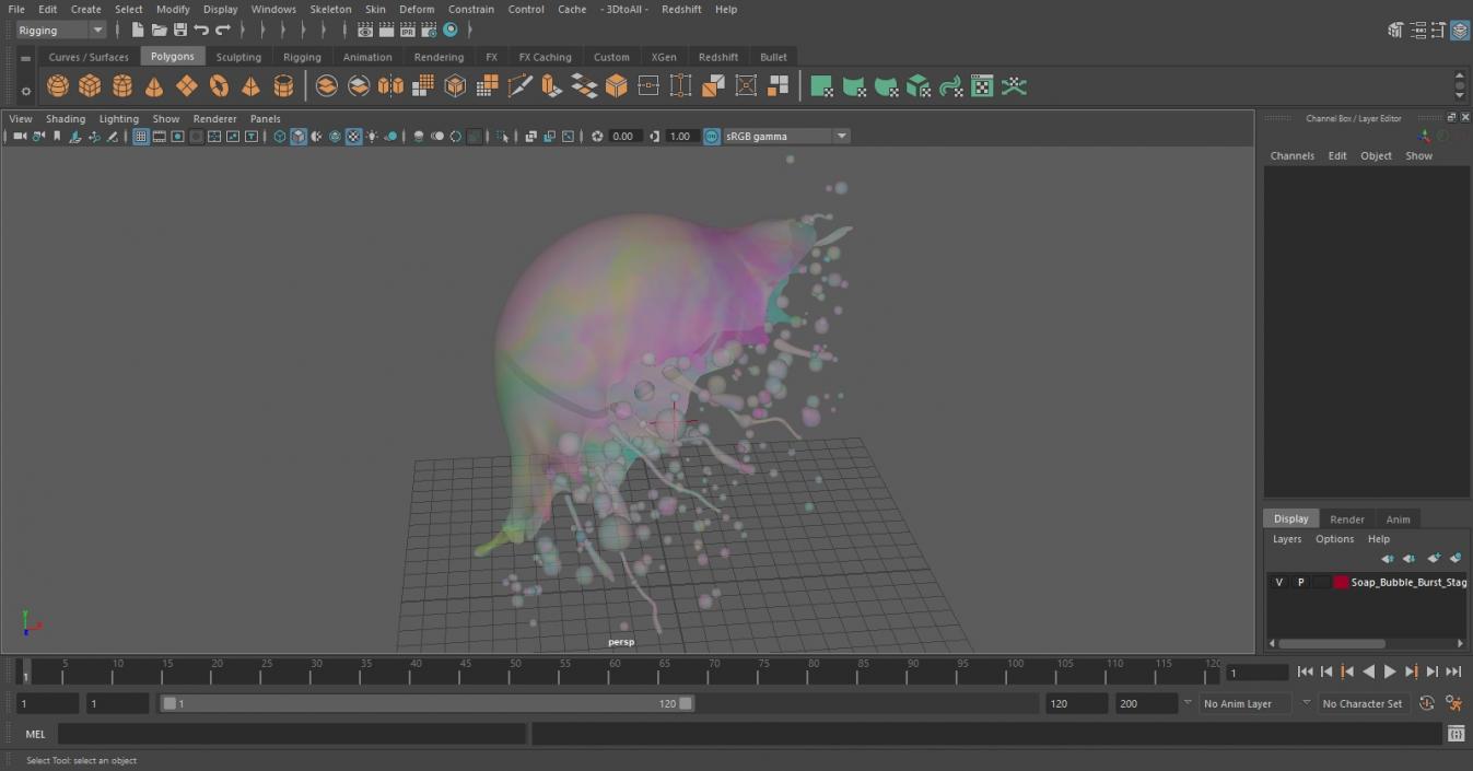 3D model Soap Bubble Burst Stage 6