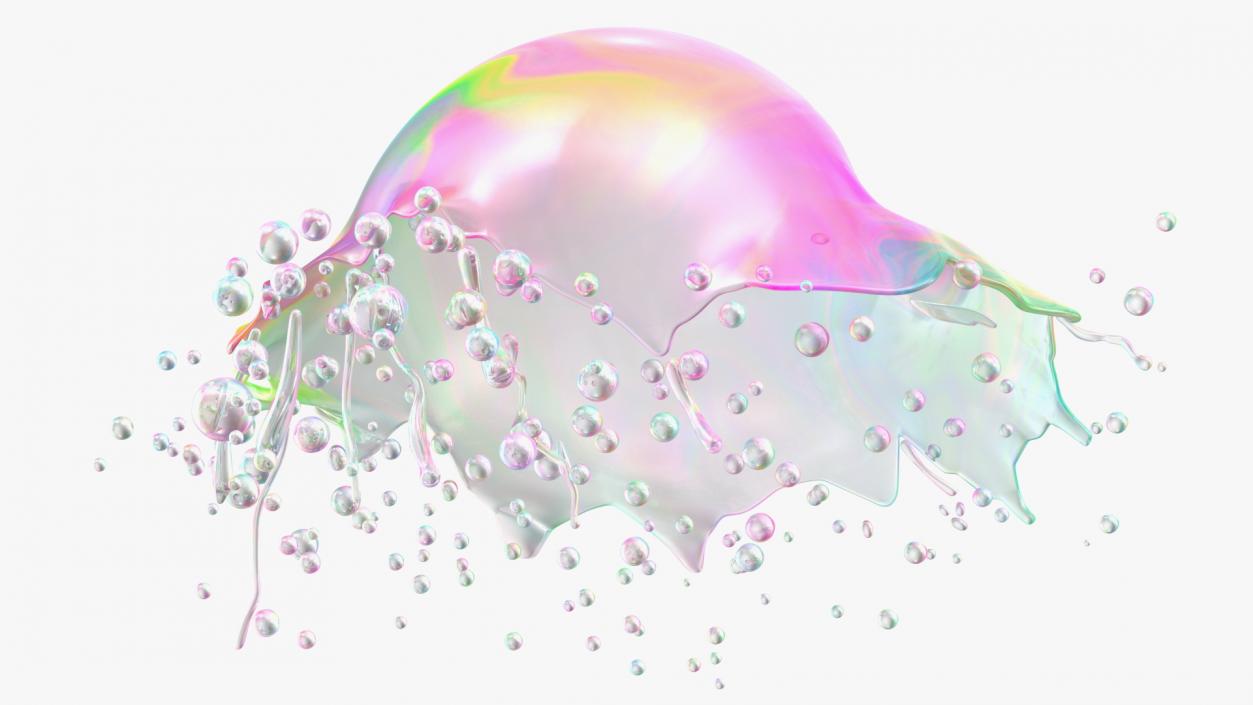 3D model Soap Bubble Burst Stage 6