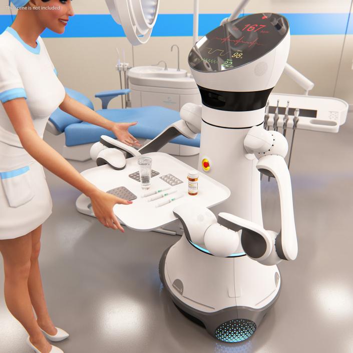 Careobot 4 with Medicine 3D model