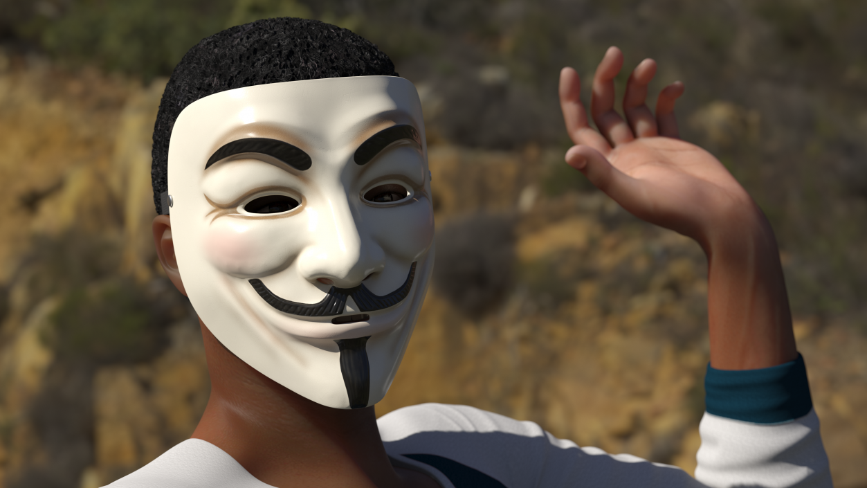 3D model Guy Fawkes Mask