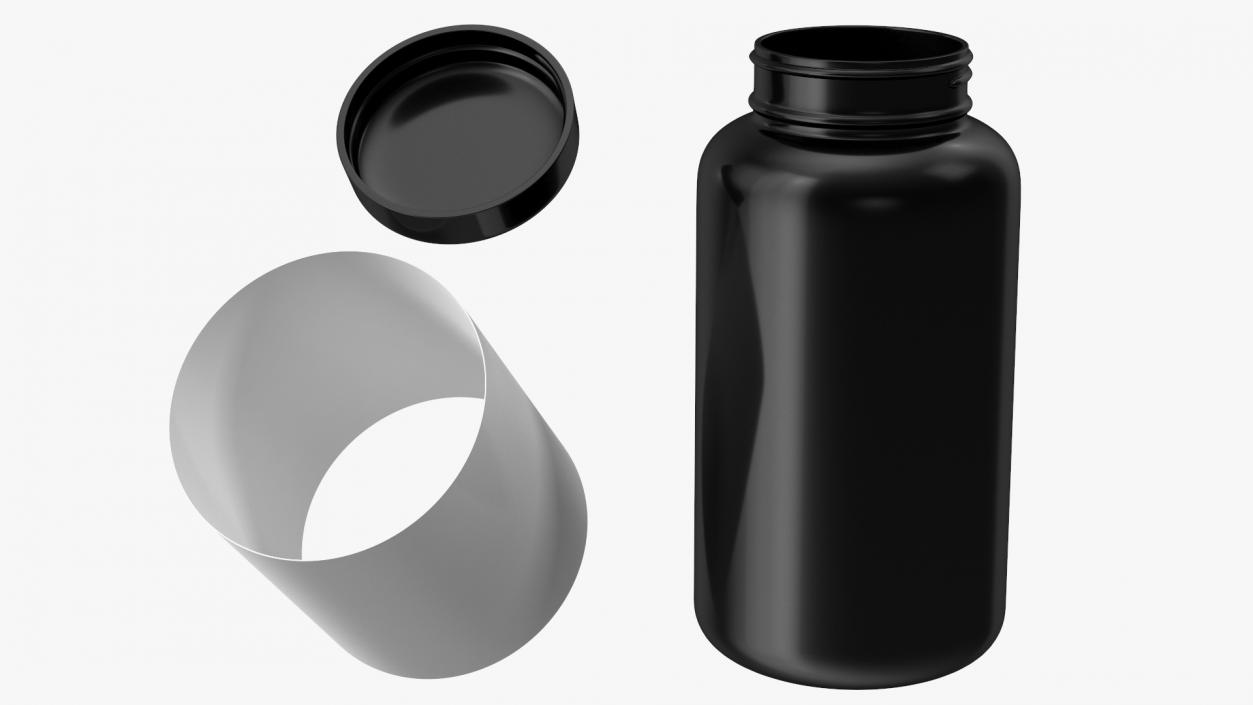 Omega3 Plastic Jar Blank 3D model