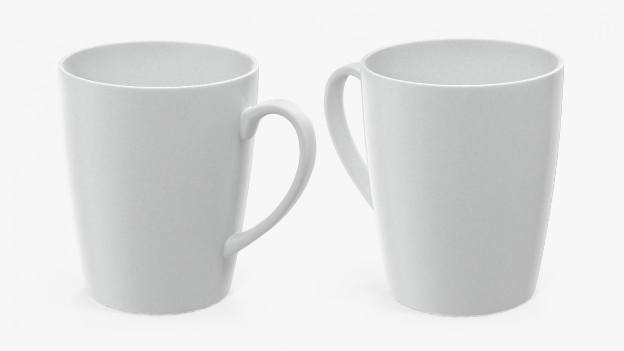 3D Classic Style White Ceramic Mug