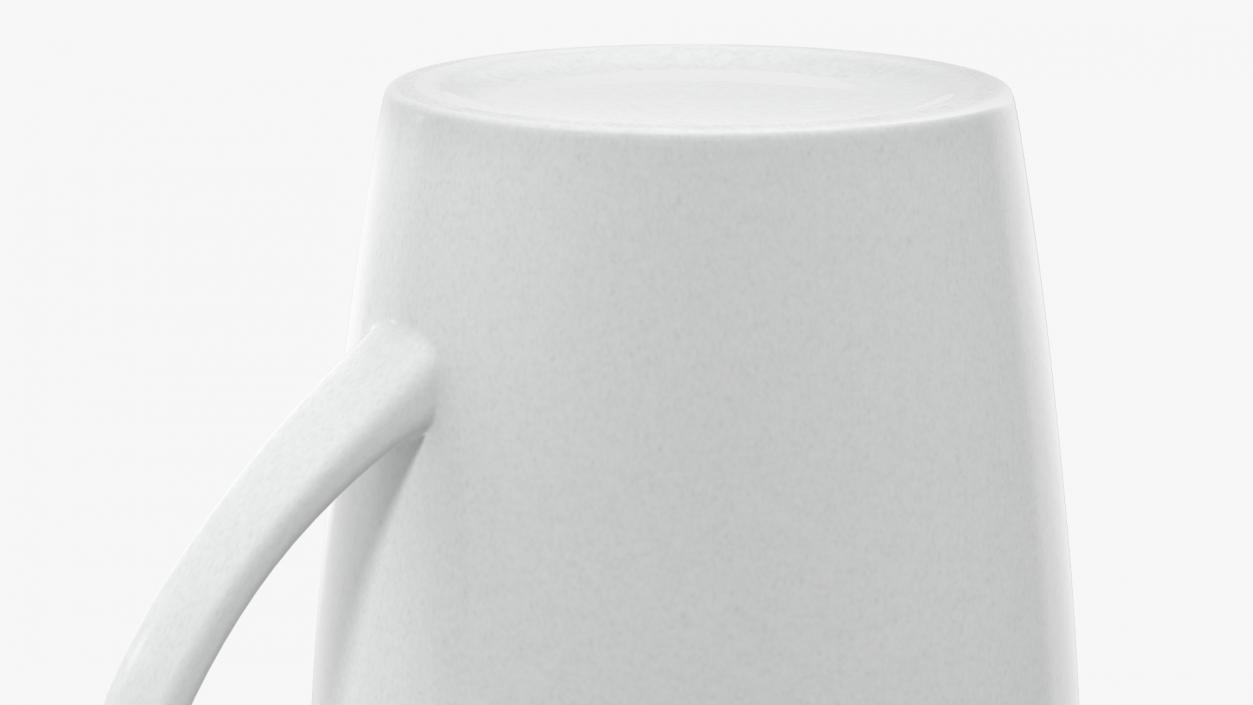 3D Classic Style White Ceramic Mug