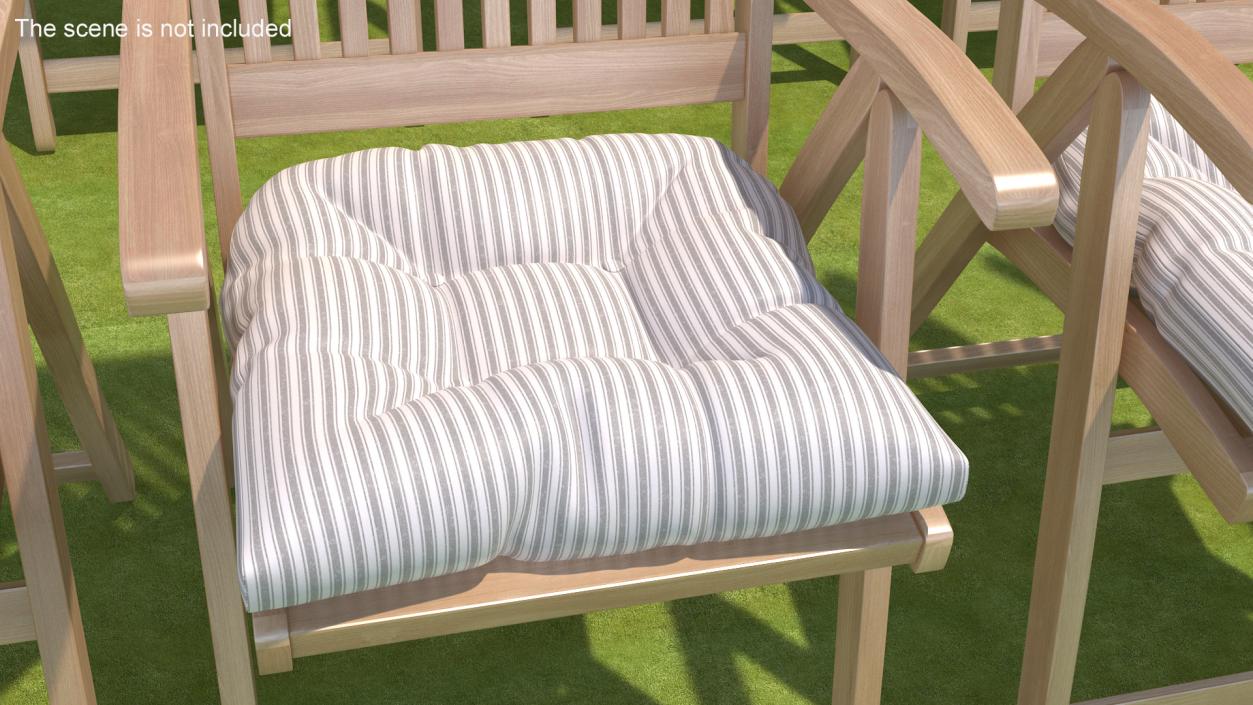 3D Chair Seat Cushion Striped