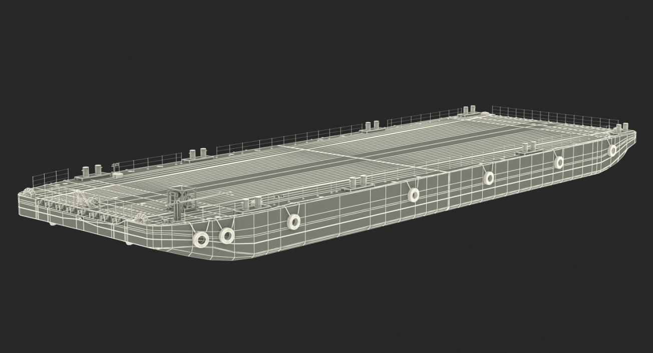 Flat Top Barge 3D model