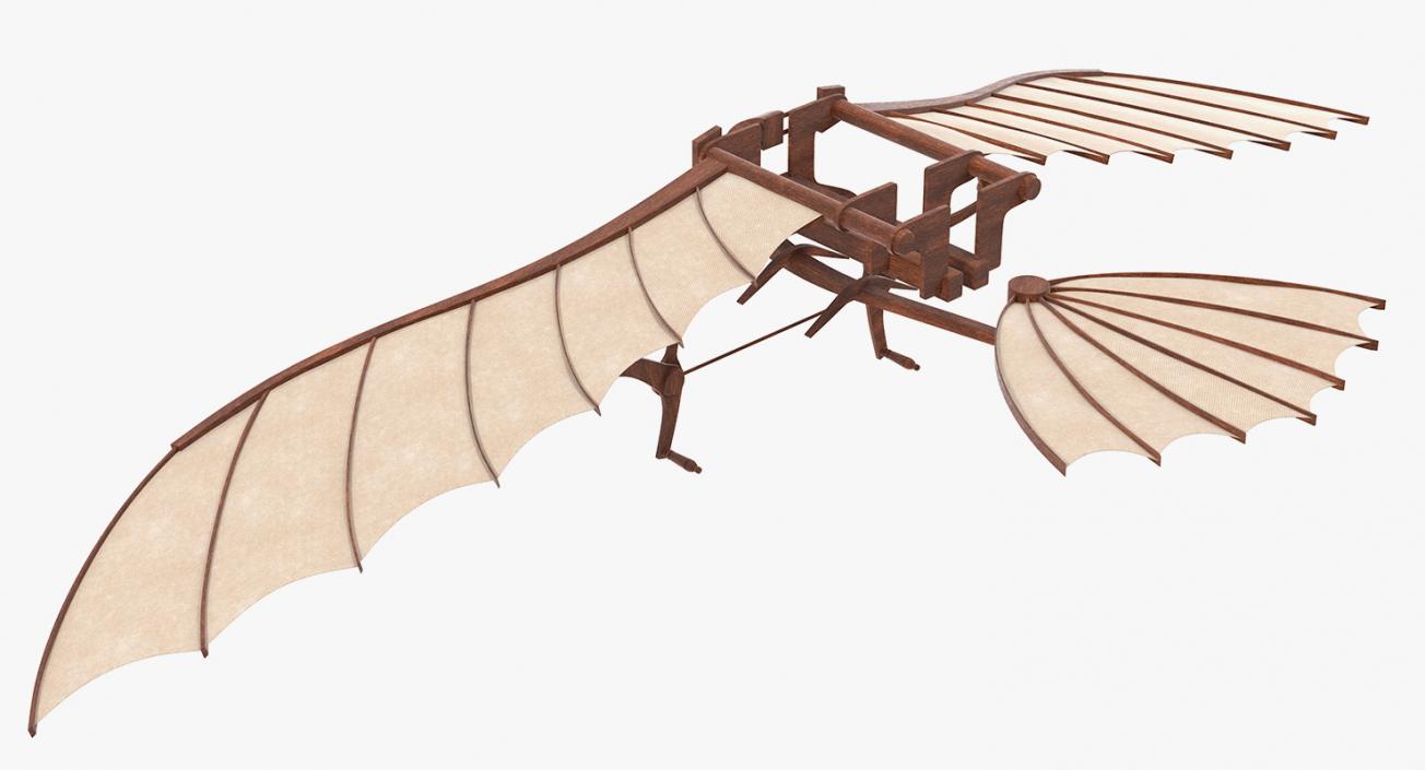 Leonardo Da Vinci Flying Machine Rigged 3D model