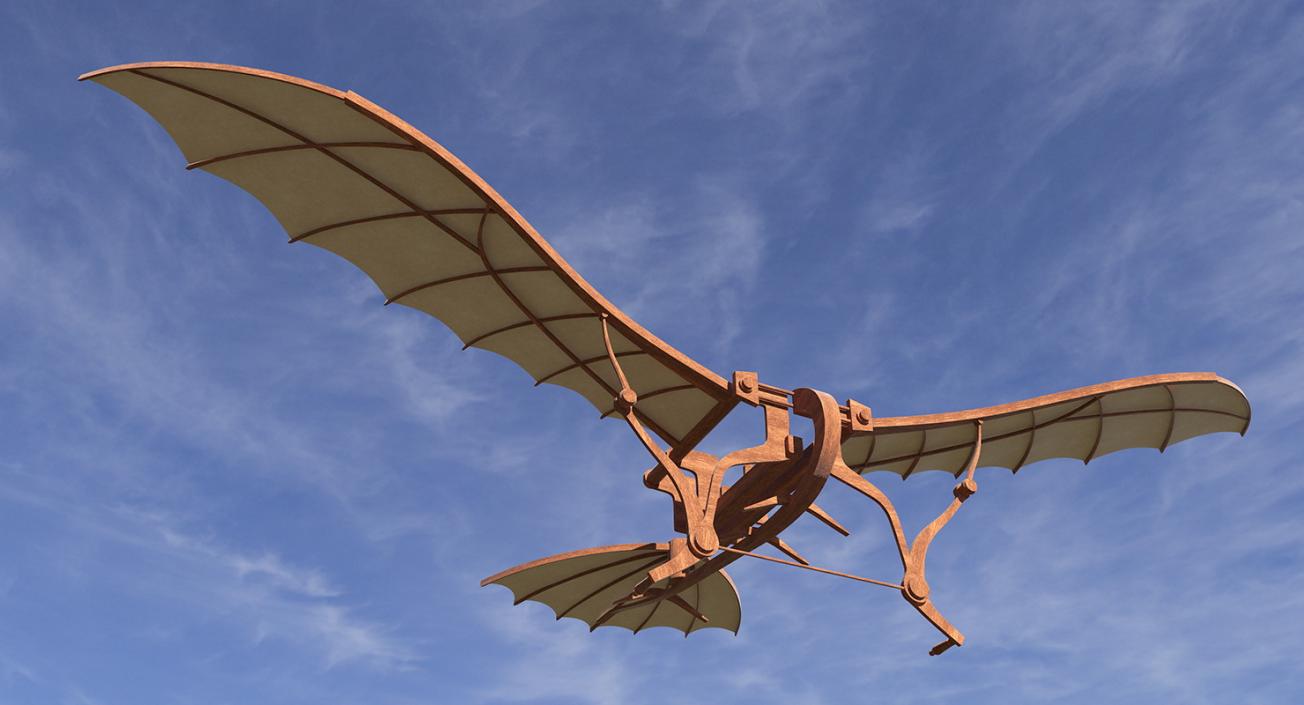 Leonardo Da Vinci Flying Machine Rigged 3D model