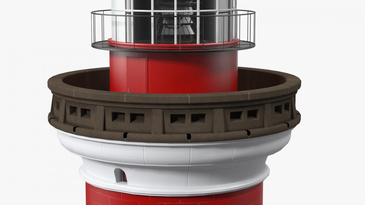 Point Perpendicular Lighthouse Red 3D model